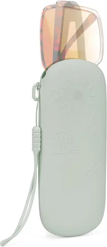 Vista 9 de Linkidea Oversized Sunglasses Pouch, Large Frame Glasses Bag for Ray-Ban Aviator Max, Caravan & More Negro
