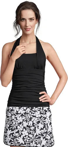 Vista 3 de Lands' End Traje de baño tankini con cuello cuadrado, resistente al cloro, para mujer