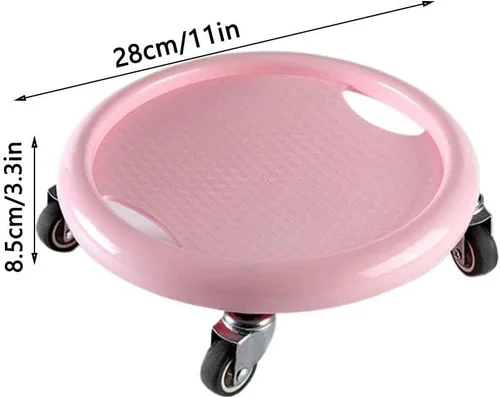 Vista 9 de Rueda de rodillo abdominal, equipo de ejercicio abdominal con rodilleras, tabla de rueda abdominal multifuncional para mujer, rotación de 360°