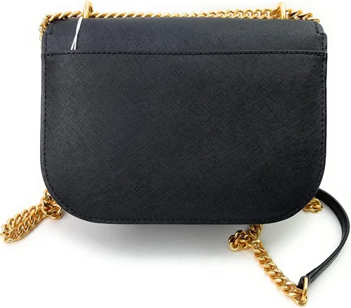 Vista 4 de Tory Burch Emerson - Bolso de hombro ajustable con solapa (negro), Negro