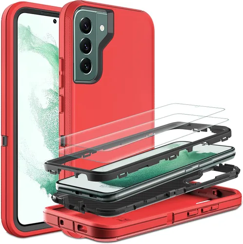 Vista 11 de Funda para S22 Plus, Samsung Galaxy S22 Plus con protector de pantalla de TPU flexible autorreparable [2 unidades], funda de cuerpo completo a