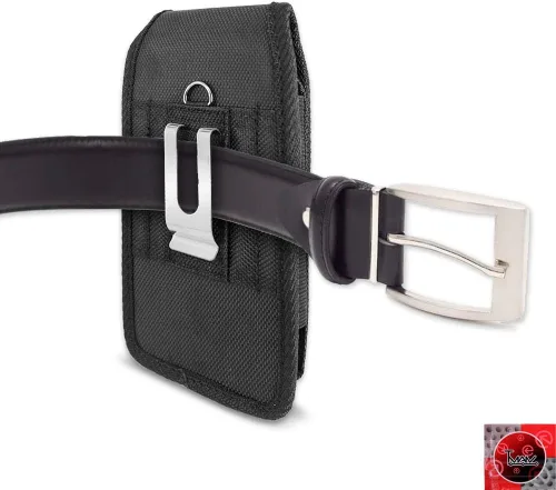 Vista 4 de Funda para Samsung Galaxy S10/S10 Plus; TMAN® - Funda de nailon resistente de lona resistente con clip de cinturón de metal para Samsung Galaxy
