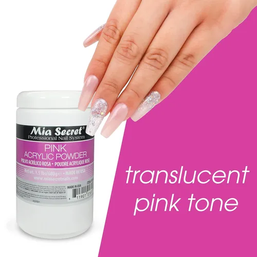 Vista 5 de Mia Secret Polvo acrílico rosa 1.5 lbs - Hecho en Estados Unidos