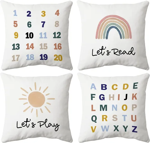 Vista 9 de huester Book Floral Mental Health Pillow Cover 18x18, Positive Affirmations Awareness Motivational Decorative Throw Pillow Cover Pillowcases for