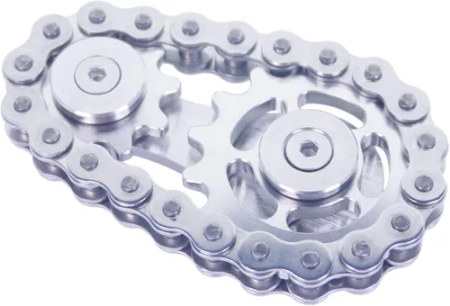 Vista 11 de Fidget Spinner, eslabón de cadena de bicicleta Spinner diseño 2 engranajes Figity Spin Finger Games, mecánica duradera de acero inoxidable