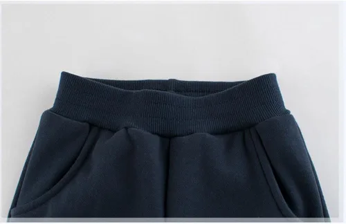 Vista 3 de BeiVSlley Pantalones deportivos de lana para niños, 2 unidades, para bebé y dinosaurios, de dibujos animados, cintura elástica de invierno