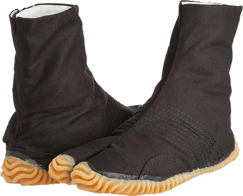 Vista 7 de MATSURI Jog 6 Botas Tabi de algodón negro para hombre, negro