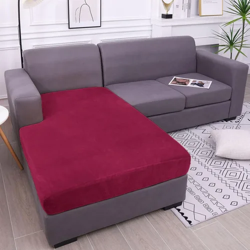 Vista 21 de hyha Fundas de cojín de terciopelo para sofá, fundas de asiento suaves para sofá modular de 3 cojines, lavables, funda mágica para sofá con parte