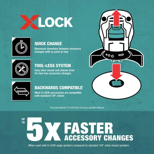 Vista 8 de Makita E-12647 X-Lock 4-1/2" Diamond Blade Paquete variado para corte de mampostería, 3/pc
