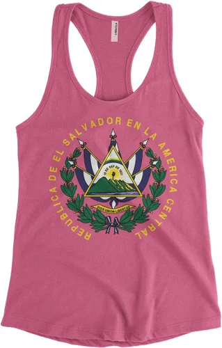 Vista 7 de Camiseta sin mangas con espalda cruzada de El Salvador para mujer