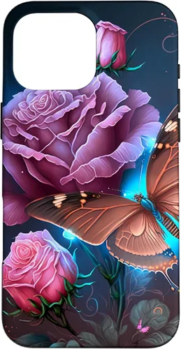 Vista 19 de Family Butterfly Rose Flower Firefly PC Case for iPhone 17