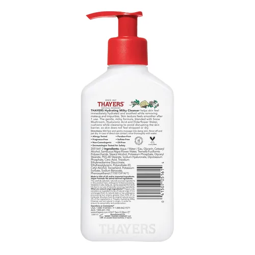 Vista 7 de THAYERS Limpiador Facial Hidratante Lechoso con Hongo de Nieve Tremella y Ácido Hialurónico, Lavado Facial Suave Recomendado por Dermatólogos