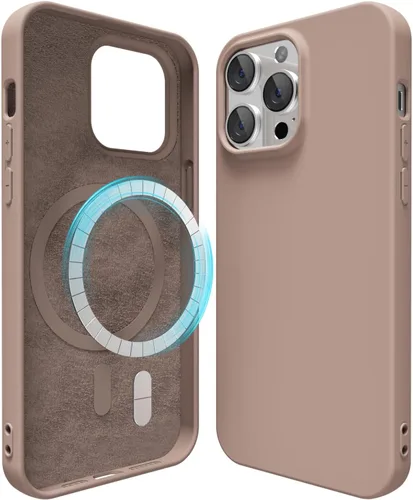 Vista 37 de oakxco Funda de silicona para iPhone 12 Pro Max, magnética, compatible con carga inalámbrica Magsafe, cubierta protectora de goma suave y delgada