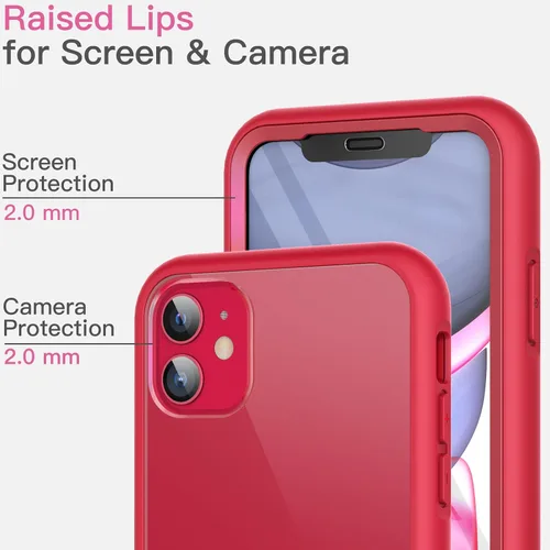 Vista 6 de JETech Funda para iPhone 11 de 6.1 pulgadas con protector de pantalla integrado antiarañazos, cuerpo completo de 360 grados, cubierta de teléfono
