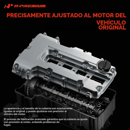 Vista 4 de A-Premium Kit de cubierta de válvula de motor compatible con Chevy Cruze, Sonic, Trax, Aveo, Aveo5, L4 1.6L 1.8L (tipo de aluminio mejorado)