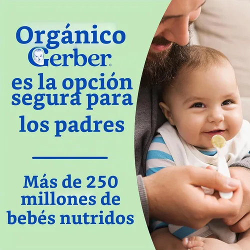 Vista 7 de Gerber Cereal de avena orgánico etapa 1, 8 onzas, paquete de 5