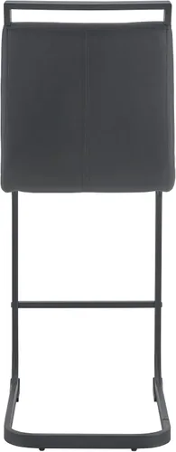 Vista 7 de Taburetes de bar modernos de altura de mostrador, juego de taburetes de bar tapizados de cuero de 2,25 pulgadas de alto con respaldo y marco