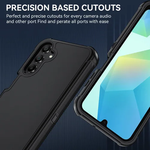 Vista 7 de Funda para Samsung Galaxy A16 5G: Cubierta de Teléfono a Prueba de Golpes de 3 Capas con Protector de Pantalla HD, Protección Híbrida Protectiva