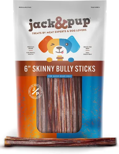 Vista 7 de Jack&Pup - Palitos masticables para perros pequeños, de 6 pulgadas, masticables, de grado premium, totalmente naturales, para cachorros