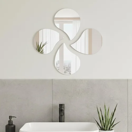 Vista 11 de EVIDECO French Home Goods - Juego de 4 espejos decorativos de pared autoadhesivos para pared