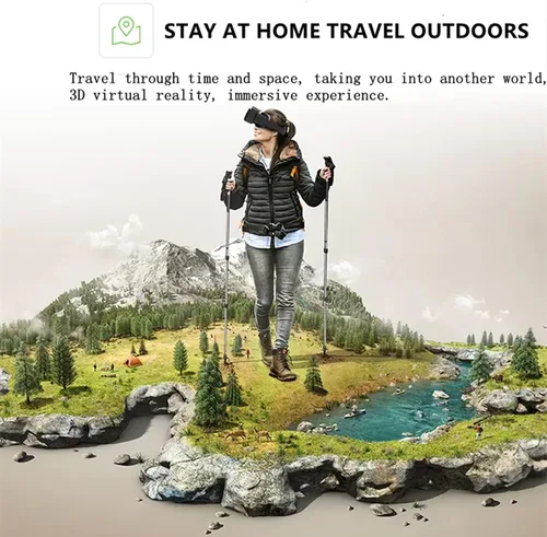 Vista 8 de VR Headset 3D Virtual Reality Glasses with Blu-ray Eye Protected Light Small 3D Glasses for Watch Movies Video Play Game Support 47-70 Smartphone