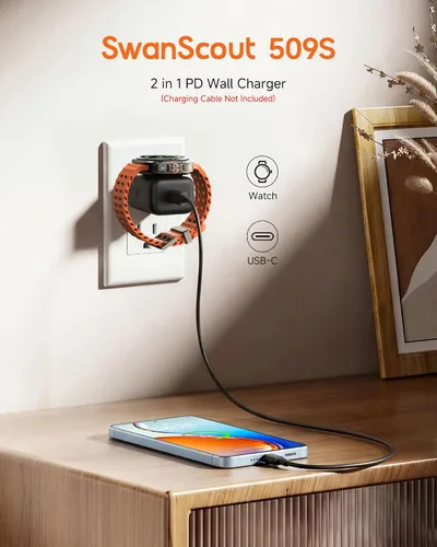 Vista 2 de 30W USB C Charger for Samsung Watch 8/7/6/5, Samsung S26/Fold 8/Flip 8