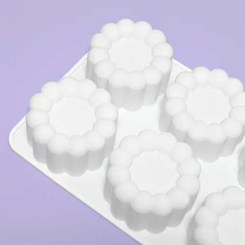 Vista 3 de mostsom Molde de silicona para pastel de mousse de flores, molde de helado, molde de chocolate, jabón, cupcakes 3D, utensilios para hornear, molde
