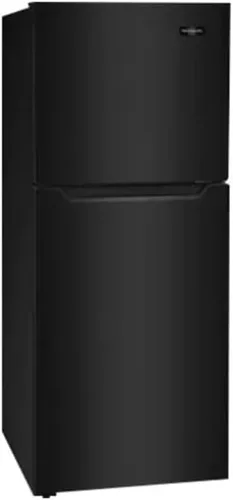 Vista 2 de Frigidaire 11.6 pies cúbicos refrigerador compacto ADA con congelador superior en negro con panel de control electrónico, apertura de puerta