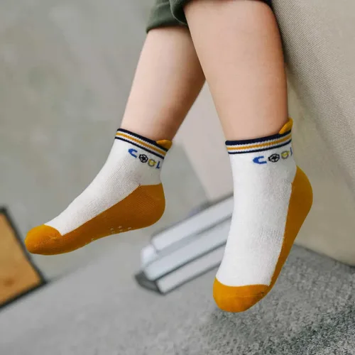 Vista 6 de SkiBeaut Calcetines antideslizantes para niños y niñas de 1 a 7 años, 12 pares de calcetines para niños y niñas