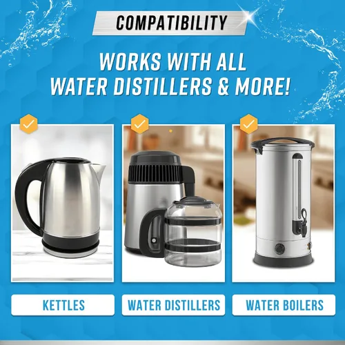 Vista 6 de ACTIVE Limpiador de destilador y descalcificador de máquina de café, incluye polvo de limpieza de destilador de 2 libras y líquido de limpieza