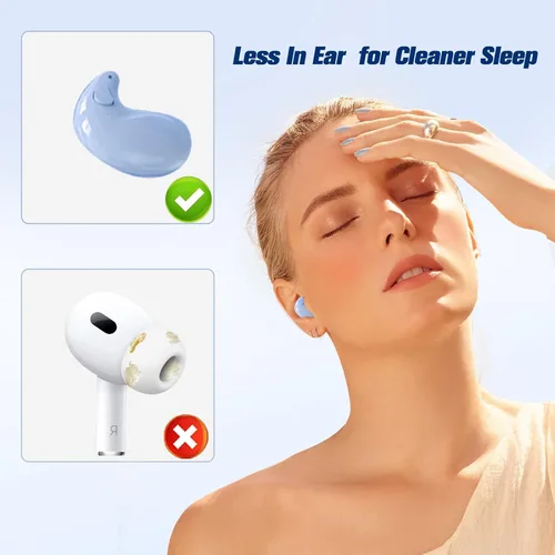 Vista 3 de Xmenha Auriculares invisibles inalámbricos Bluetooth para dormir pequeños auriculares para dormir de lado