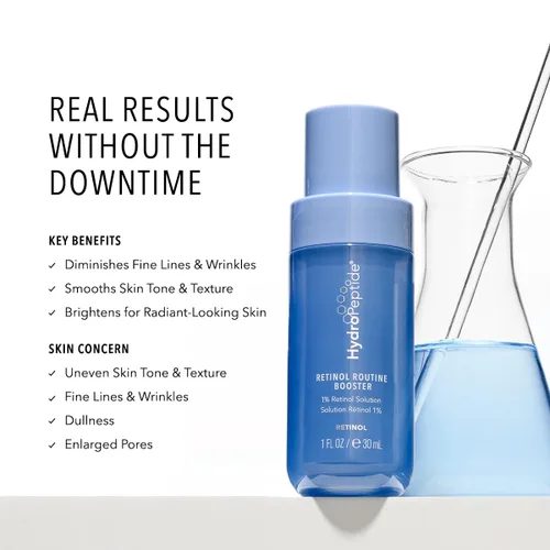 Vista 2 de HydroPeptide Retinol Routine Booster, 1% Solución Universal de Péptidos Complejo Tri-Retinol, 1 onza