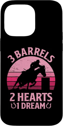 Vista 21 de iPhone 16 3 Barrels 2 Hearts 1 Dream Barrel Racer Barrel Racing Rodeo Case