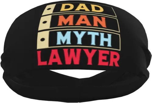 Vista 4 de Dad Man Myth Lawyer Headband for Men Women Sports Sweatband for Fitness Exercise Moisture Wicking Running Yoga Hairbands
