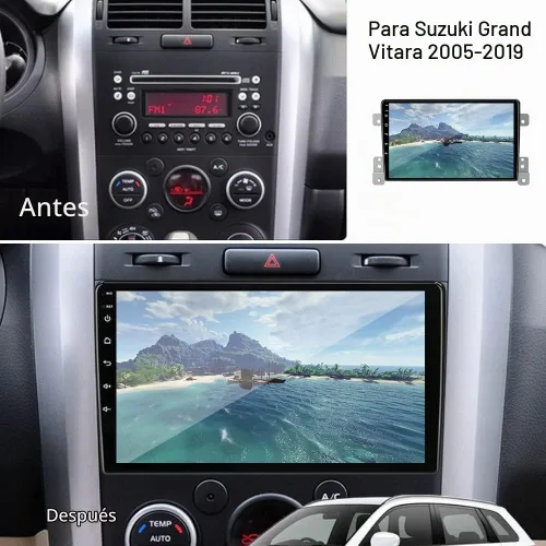Vista 3 de 8Core 4GB+64GB Android 15 para Suzuki Grand Vitara Radio 2005-2019 Car Stereo Carplay Android Auto con pantalla táctil IPS de 9 pulgadas Navegación