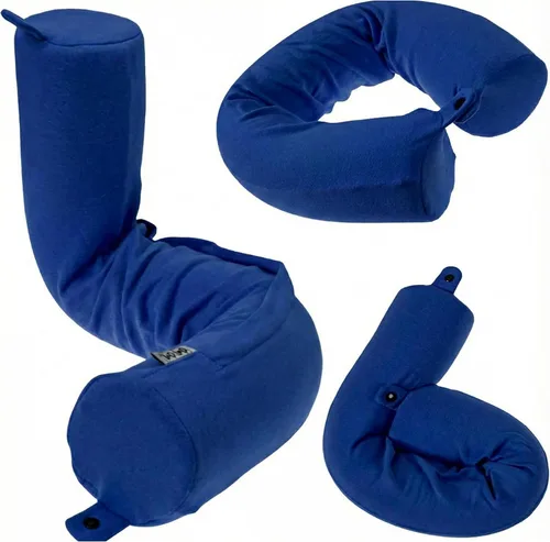 Vista 14 de Dot&Dot Almohada de viaje de espuma viscoelástica para aviones - Almohada de viaje para dormir - Almohada de avión para soporte cervical - Almohada