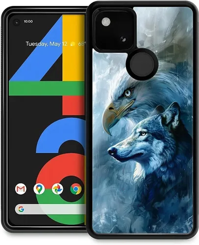 Vista 52 de Compatible con Google Pixel 4A 5G Mobile Case Creative Acrylic Panel trasero Silicona Protección Grip especialmente diseñado para Google Pixel 4A 5G
