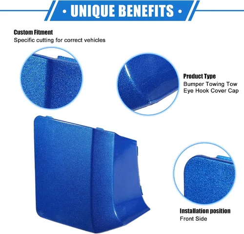 Vista 3 de Tapa de gancho para remolque de automóvil compatible con Subaru Impreza 2010-2014, parachoques delantero azul de plástico duradero
