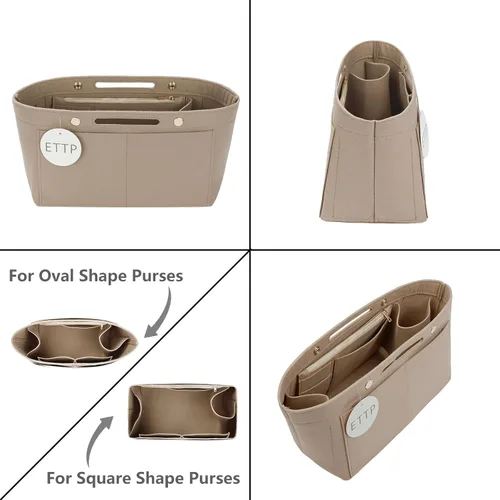 Vista 4 de ETTP Organizador de bolso para bolsos, inserto organizador de bolsa de fieltro, organizador de bolso, compatible con Neverful Speedy y más, 6