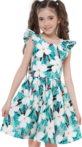 Vista 105 de Vestido de verano para niña, de algodón, con diseño floral