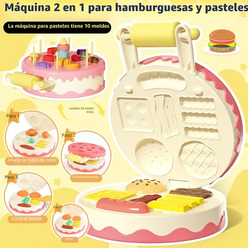 Vista 4 de Kaelinda 77 piezas 4 en 1 juegos de plastilina para niños de 2 a 4 a 8 años, kit de herramientas de accesorios de plastilina, helado, pastel