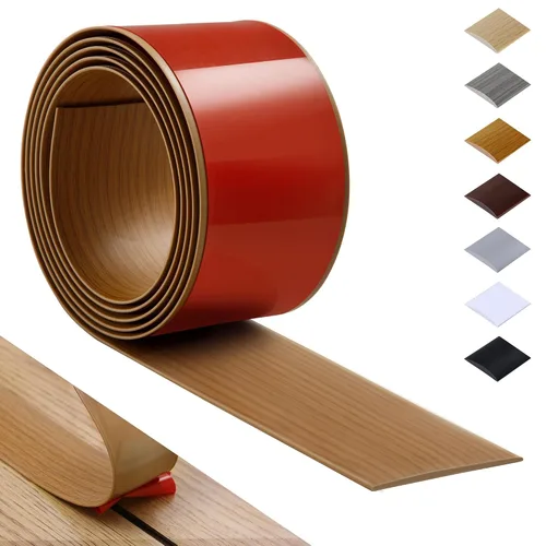 Vista 20 de Bnell Tira de Transición de Piso Autoadhesiva de Vinilo Laminado Tira Cubierta de Piso de 3" Tira Divisora Plana de Piso para Unir Espacios de Piso