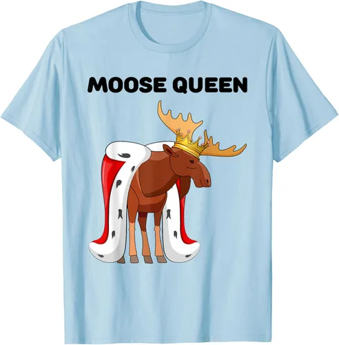 Vista 26 de Moose Queen Camiseta para niñas amantes de los alces Camiseta de alce para mujer, Blanco