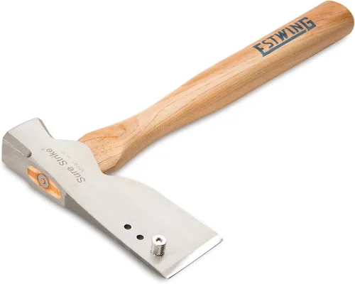 Vista 2 de ESTWING Martillo de Shingler, herramienta para techadores de 20 onzas con cara fresada y mango de madera de nogal - MRWS