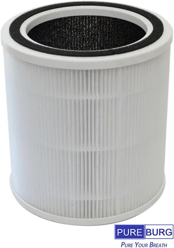 Vista 2 de PUREBURG Filtro de repuesto compatible con Purivortex AC400 purificador de aire, H13 True HEPA y filtración multicapa de carbón activado, paquete