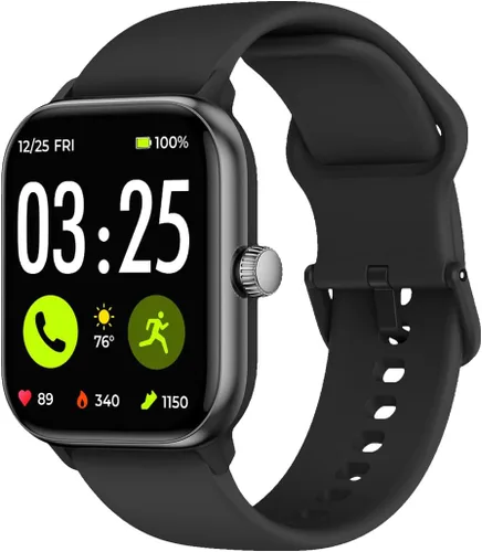 Vista 11 de Spade & Co Paquete de 4 relojes inteligentes de salud con base de carga, monitor de frecuencia cardíaca, sueño y SpO2, podómetro, batería de más