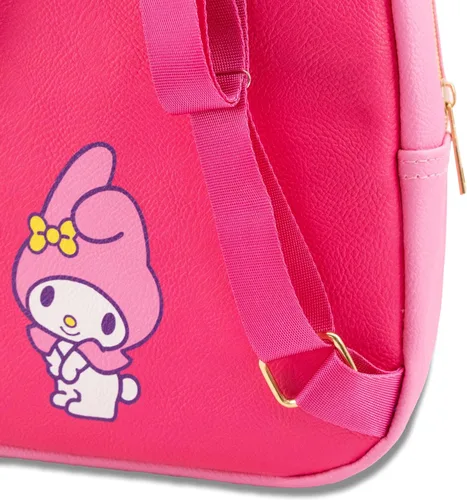Vista 5 de Fast Forward Sanrio My Melody - Mochila para mujer, hombre, unisex, bonita mochila de piel sintética de 10 pulgadas My Melody Bag y accesorios
