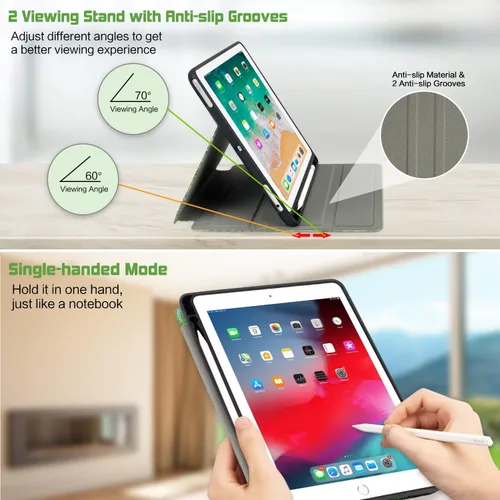 Vista 5 de Funda para iPad de 9ª/7ª/8ª generación de 10.2 pulgadas, compatible con iPad Pro de 10.5 pulgadas, funda para iPad Air de 3ª generación de 10.5