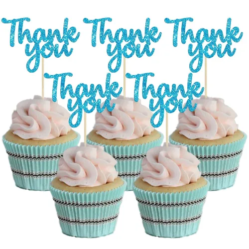 Vista 15 de Gyufise Paquete de 36 adornos para cupcakes con purpurina negra para Acción de Gracias, decoraciones para baby shower, niños y niñas, suministros