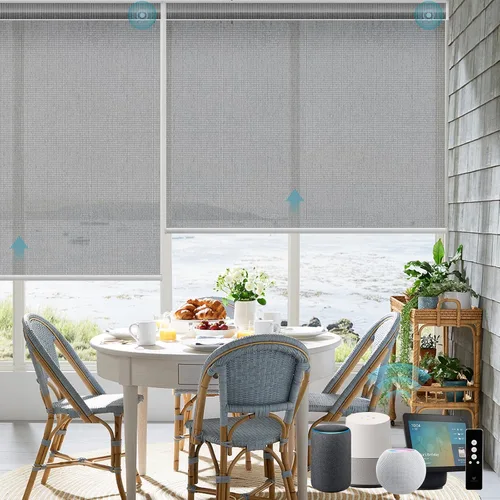 Vista 16 de SmartWings Persianas Enrollables Inteligentes Motorizadas con Filtro de Luz, Persianas Eléctricas con Control Remoto para Ventanas Compatibles